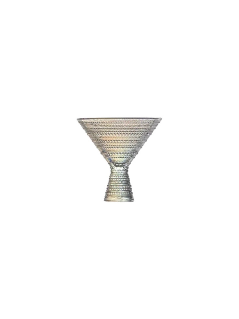 Fortessa Vintage Jupiter Iridescent Hobnail Martini Glasses Set of 4